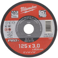 Диск відрізний Milwaukee PRO+ по металу, 125х3х22.2мм