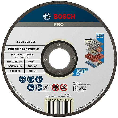 Диск відрізний Bosch Professional Rapido Multi Construction 125x1мм
