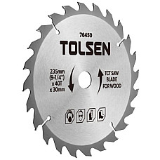 Диск пильний Tolsen по дереву, 185х40Tх30мм