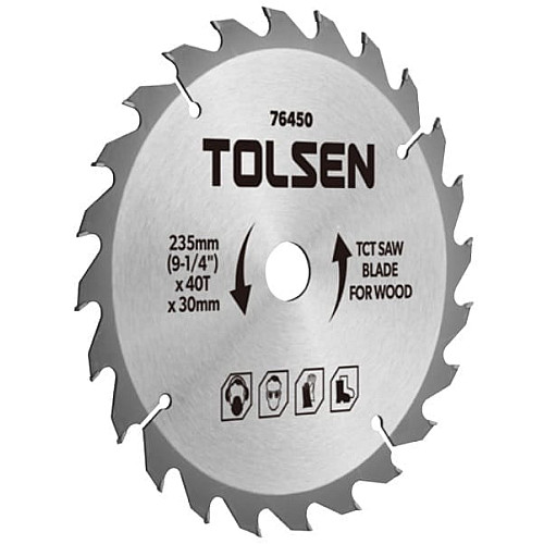 Диск пильний Tolsen по дереву, 185х40Tх30мм