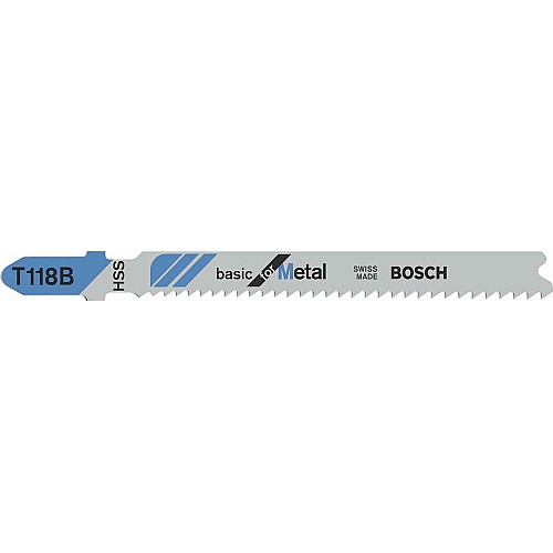 Полотно пилочное для электролобзика Bosch Professional по металлу T 118 B, 1.9-2.3х92мм, 5шт