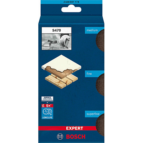 Губки шлифовальные Bosch Professional EXPERT S470 Combi 69х97х26мм M F SF 3шт