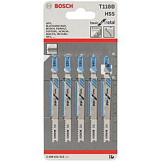 Полотно пиляльне для електролобзика Bosch Professional по металу T 118 B, 1.9-2.3х92мм, 5шт