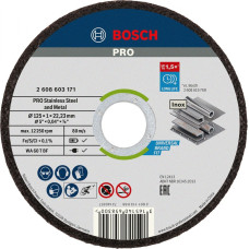 Диск відрізний Bosch Professional для нержавіючої сталі та металу 125x1x22.23мм