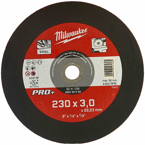 Диск відрізний Milwaukee по металу PRO+, 230х3х22.23мм
