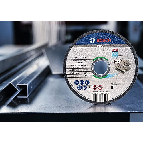 Диск відрізний Bosch Professional Stand по металу, 125х1.0х22.2мм, 10шт