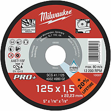 Диск відрізний Milwaukee Pro+ SCS41 по металу, 125х1.5х22.2мм