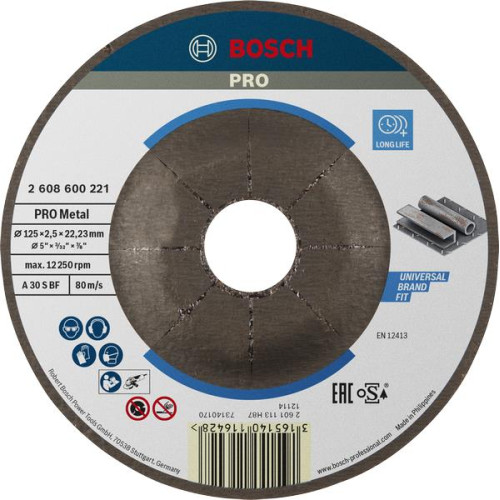 Диск відрізний Bosch Professional для металу 125x2.5x22.23мм