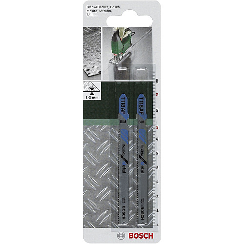 Полотно пиляльне для електролобзика BiM Bosch по металу, T 118 AF, 1.1-1.5х91мм, 2шт