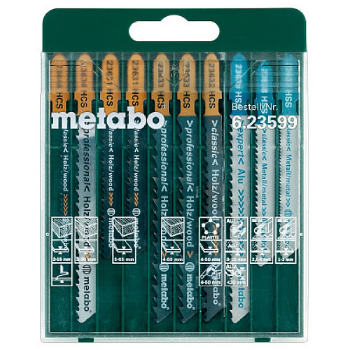 Полотно пиляльне для електролобзика Metabo, по дереву та металу, набір 10шт