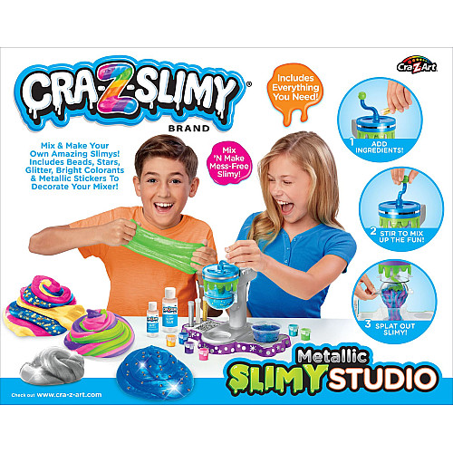 Слайм Cra-Z-Art Metallic Slimy Studio, набір 21од