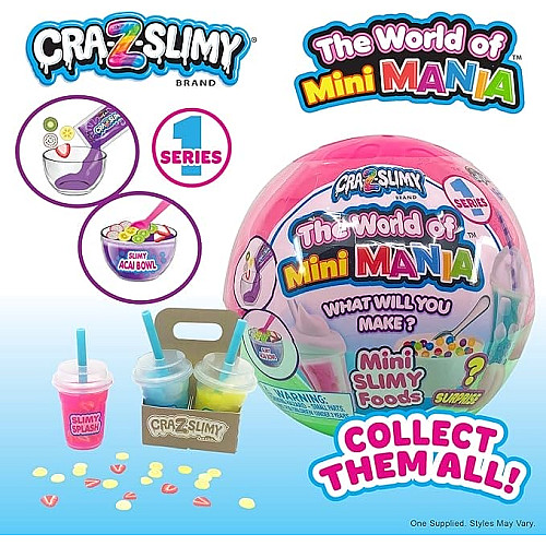 Слайм Cra-Z-Art World Mini Mania набор в шаре, S1
