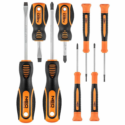 Викрутки Neo Tools SL,PH, сталь CrV, набір 8шт