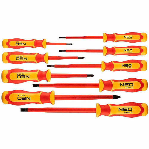 Викрутки Neo Tools діелектрична, SL,PH, сталь S2, набір 9шт