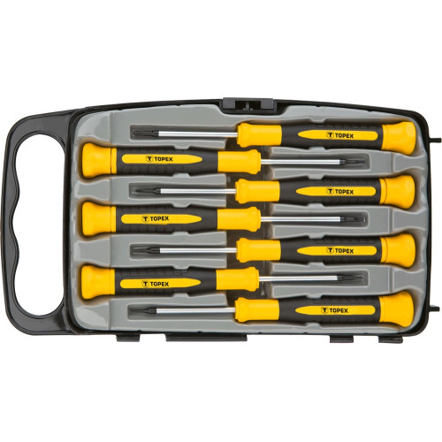 Викрутки TOPEX прецизійні, SL,PH,Torx, сталь CrV, набір 7шт