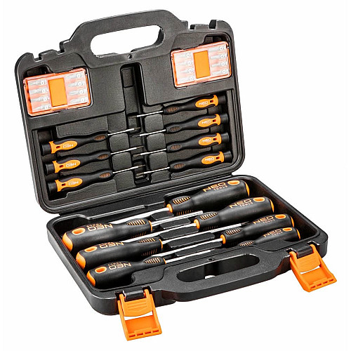 Викрутки Neo Tools 16 біт, SL,PH,PZ,Torx,H, сталь S2, кейс, набір 30шт