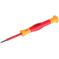 Отвертка Tolsen Premium плоская, прецизионная, диэлектрическая, 2х0.4х50мм