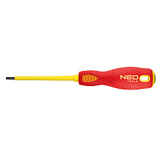 Викрутка Neo Tools плоска, діелектрична, SL3x100мм, сталь SVCM