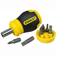 Викрутка Stanley Multibit Stubby, бітотримач 1/4