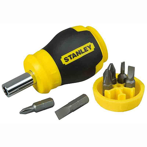 Викрутка Stanley Multibit Stubby, бітотримач 1/4