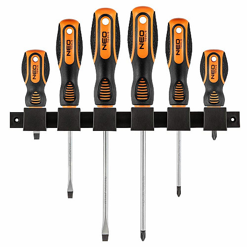 Отвертки Neo Tools SL,PH, сталь CrV, набор 6шт