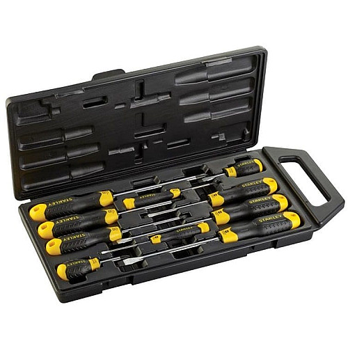 Викрутки Stanley CushionGrip SL,PH, кейс, набір 10шт