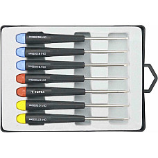 Викрутки TOPEX прецизійні, SL,PH,Torx, сталь CrV, набір 7шт