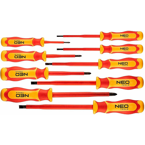 Викрутки Neo Tools діелектрична, SL,PH, сталь S2, набір 9шт