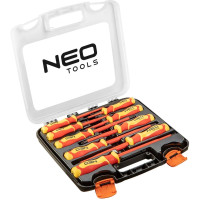 Отвертки Neo Tools диэлектрическая, SL, PH, сталь S2, кейс, набор