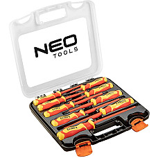 Викрутки Neo Tools діелектрична, SL,PH, сталь S2, кейс, набір 9шт