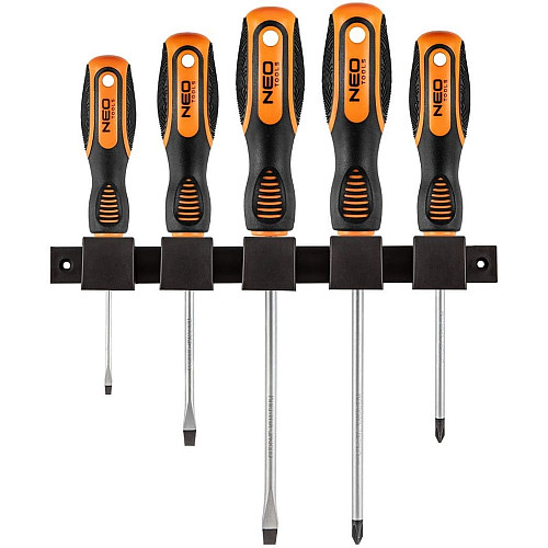 Викрутки Neo Tools SL,PH, сталь CrV, набір 5шт