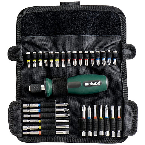 Викрутки Metabo 29 біт, SL,PH,PZ,Torx,H набір 30шт