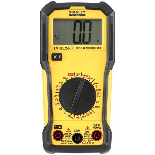 Мультиметр цифровий Stanley FatMax, 0-600В, широкий РК-дисплей