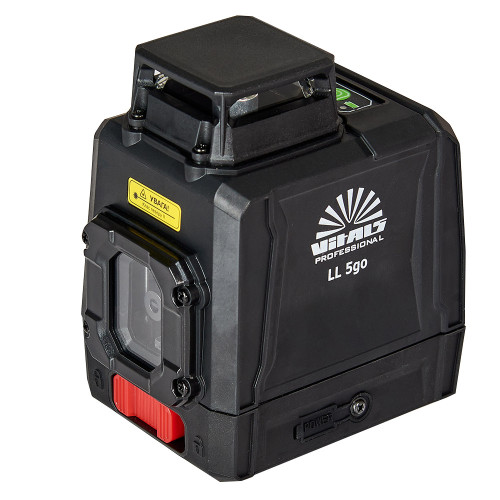 Нівелір лазерний Vitals Professional LL 5go до 50м ±0.3мм/м зелений промінь вертикаль 120° горизонталь 360° АКБ 3.7В 5200мА·год сумка IP54 0.63кг