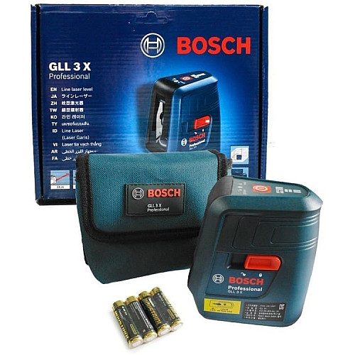 Нивелир лазерный Bosch Professional GLL 3 X до 15м ±0.5мм/м красный луч 0.5кг