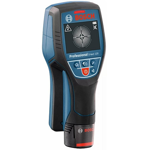Детектор аккумуляторный Bosch Professional D-tect 120, 12В, акб 1.5А·час, до 120мм, ±10мм, L-BOXX 136, 0.5кг