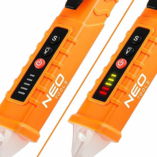 Детектор напряжения Neo Tools, 12-1000В, кат.1000В, 2АААх1.5В, 0.056кг