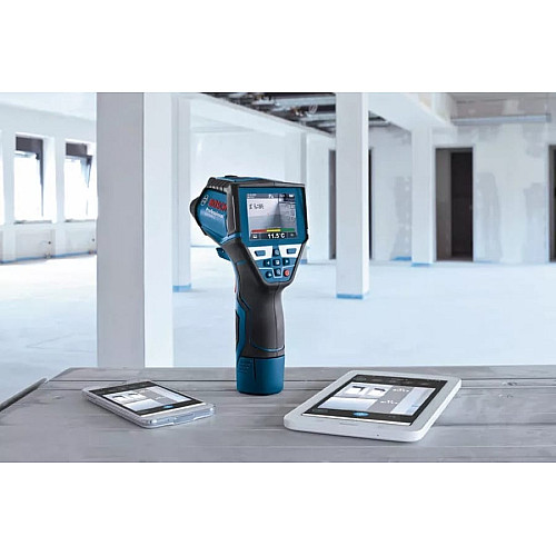 Термодетектор аккумуляторный Bosch Professional GIS 1000 C, 12В, акб 1х2Ач, -40°C…+1000°C, ±1.0°C, IP54, 0.1–5м, 0.54кг, кейс