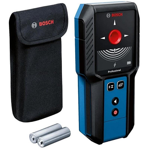 Детектор аккумуляторный Bosch Professional GMS 120-27, до 120мм, 2ААх1.5В, IP54, чехол, 0.24кг