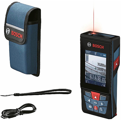 Дальномер лазерный Bosch Professional GLM 150-27 C, 0.08-150м, ±1.5мм, 0-360°, Bluetooth, чехол, 0.21кг