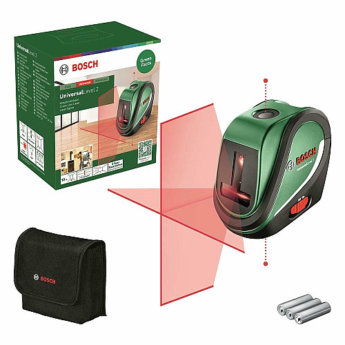 Нивелир лазерный Bosch UniversalLevel2 до 10м ±0.5мм/м красный луч 0.46кг