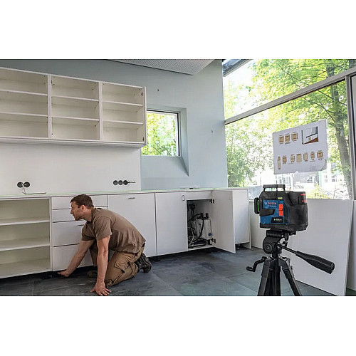 Нівелір лазерний Bosch GLL 12V-100-33 CG 12В/4АА до 30м ±0.3мм/м зелений промінь чохол 1.76кг