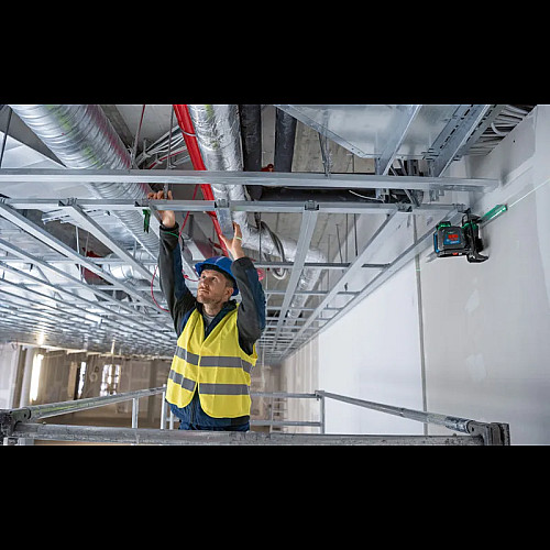 Нівелір лазерний Bosch Professional GLL2-20G+LB10+DK10 до 10 ±0.2мм/м зелений промінь IP64 чохлом мішень 0.9кг