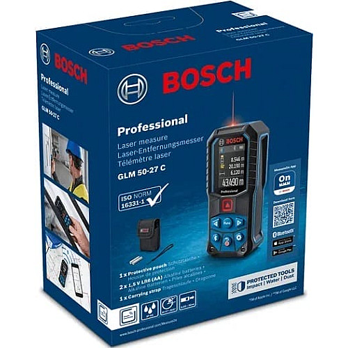 Дальномер лазерный Bosch Professional GLM 50-27 C, 0.05-50м, ±1.5мм, IP65, 0.2кг