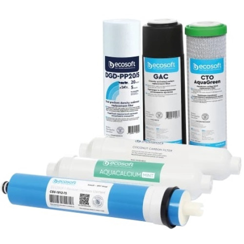 Комплект картриджів Ecosoft P`URE AquaCalcium Mint (12 місяців)