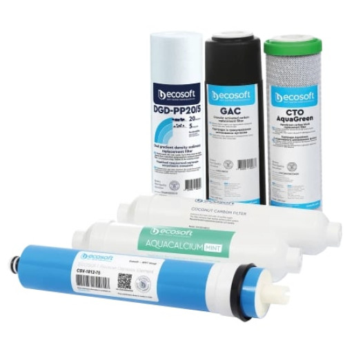 Комплект картриджів Ecosoft P`URE AquaCalcium Mint (12 місяців)