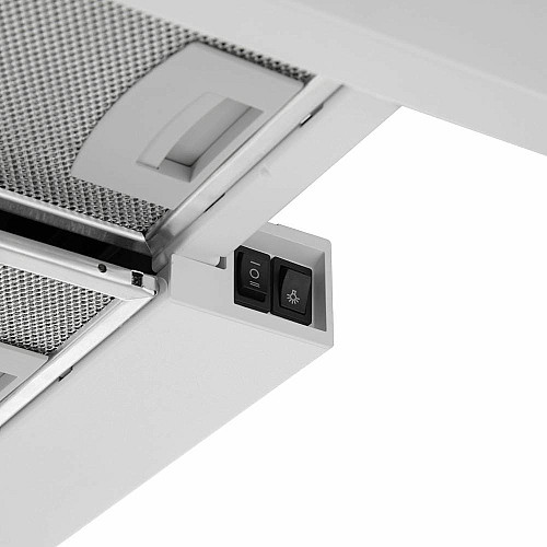 Витяжка ARDESTO телескопічна, метал, 60см, 450м3ч, метал, 2х1Вт LED, кнопкове, білий