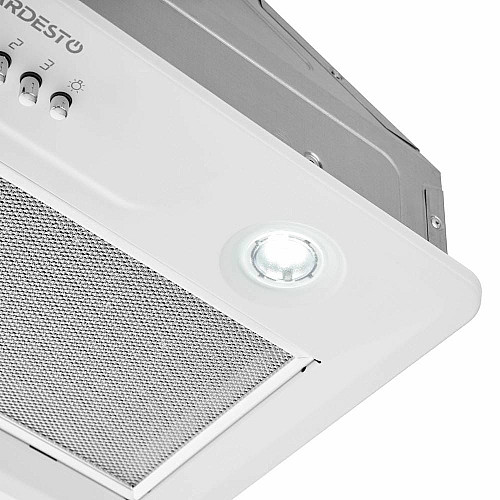 Вытяжка ARDESTO встроенная, 52см, 450м3ч, металл, 2х1Вт LED, кнопочное, белый