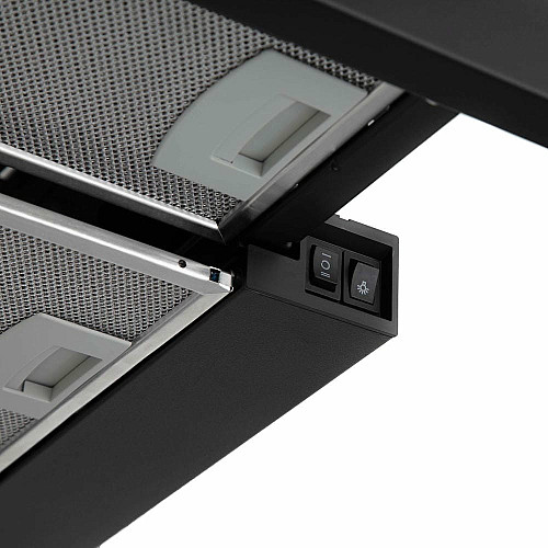 Вытяжка ARDESTO телескопическая, 60см, 450м3ч, металл, 2х1Вт LED, кнопочное, черный