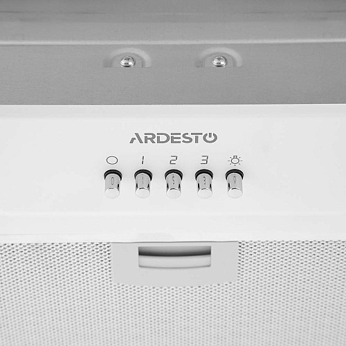 Вытяжка ARDESTO встроенная, 52см, 700м3ч, металл, 2х1Вт LED, кнопочное, белый